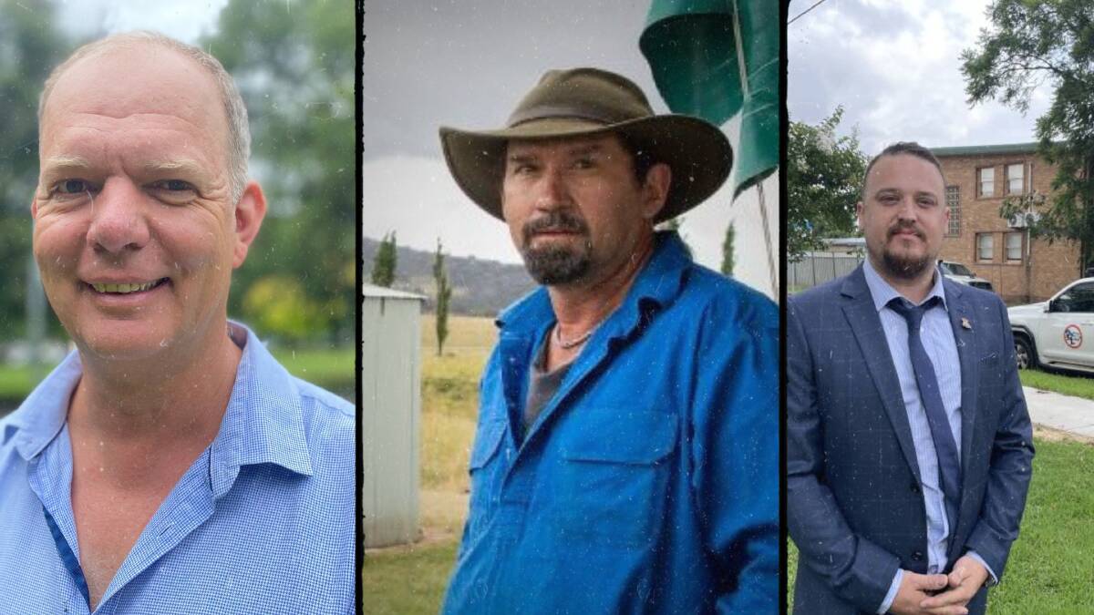 Shooters, Fishers and Farmers candidates: Matthew Scanlan for Tamworth, left, Michael Hay for the Northern Tablelands, and James White for the Upper Hunter. Picture supplied