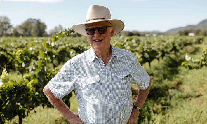 UNE alumnus and Winemaker Bruce Tyrrell AM, has had a splendid career in the industry. Picture supplied.