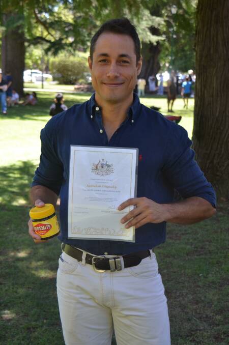 New Australian citizen, Tiago Alves Correa Carvalho Da Silva, photo Heath Forsyth 
