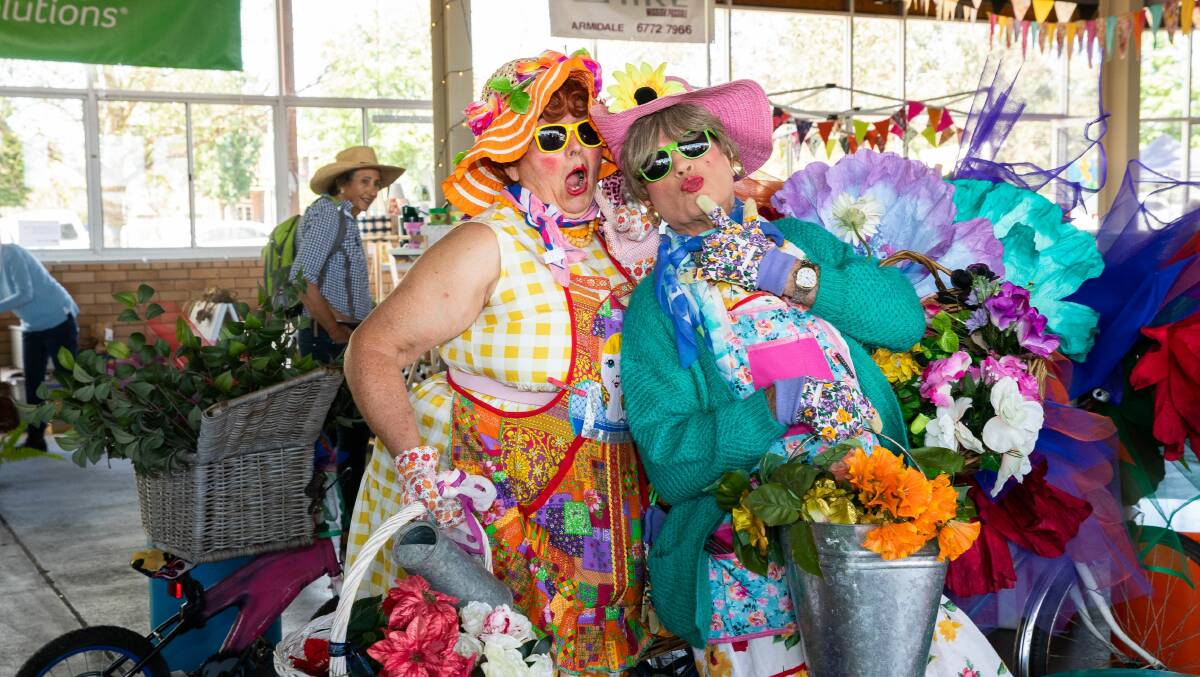 Bill and Ben the Flowerpot Men reprised themselves as Two Old Ladies with a miracle garden spray at the inaugural New England Garden Festival. Photos courtesy Simon Scott Photo