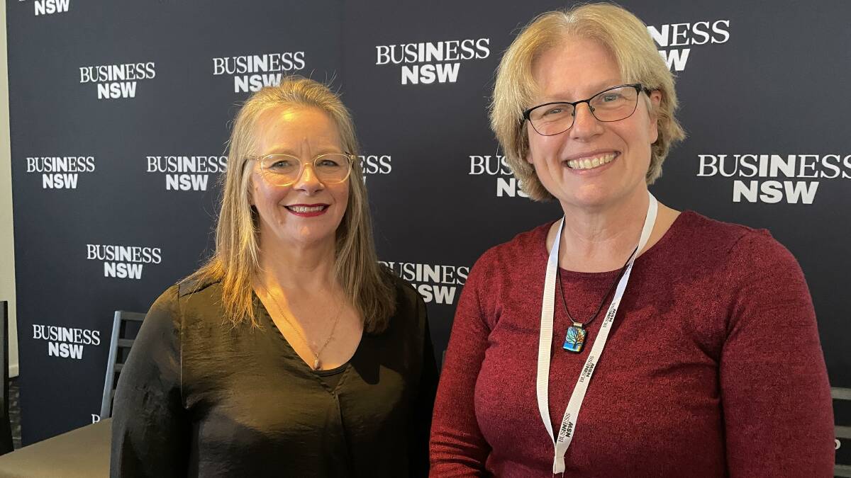 Business NSW regional director, New England North West Diane Gray and national rural health commissioner Jenny May in Armidale on Wednesday, June 19. They want to export a regional blueprint for dealing with the skills shortage to the rest of Australia.