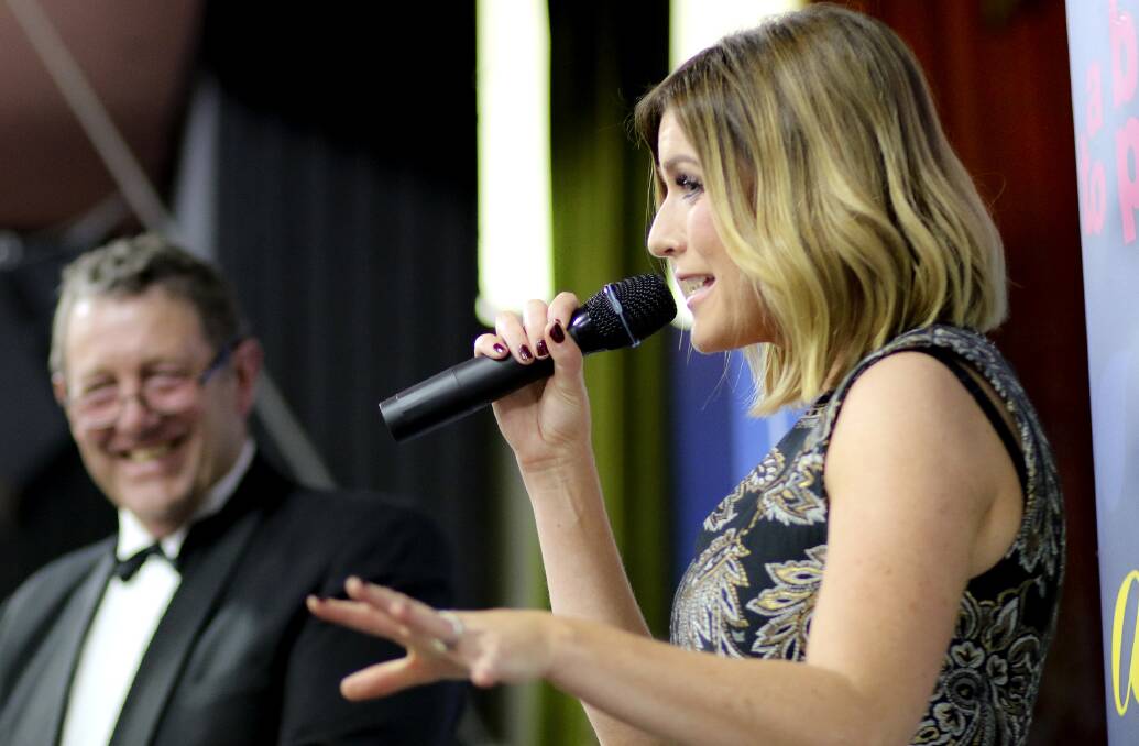 BACK HOME: Kylie Gillies was emcee at Friday evening's Glen Innes Business Awards.