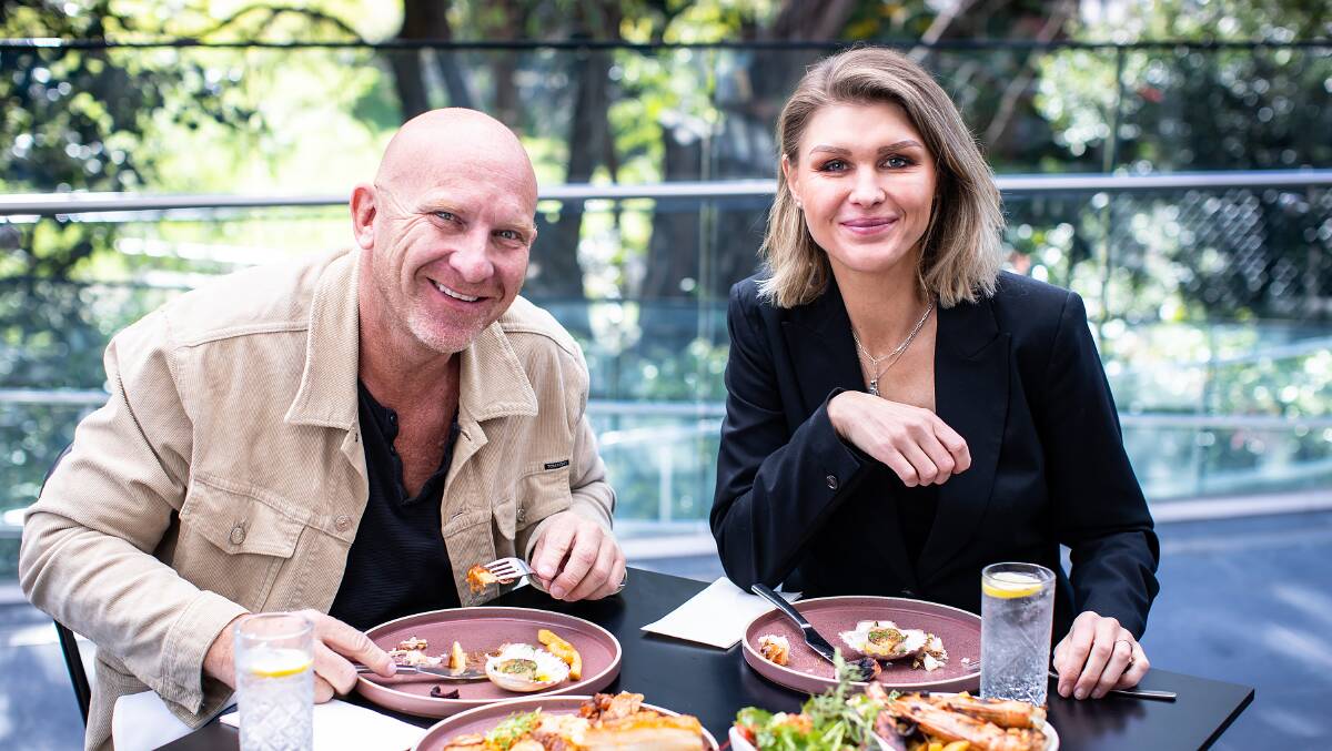 Celebrity chefs Matt Moran and Courtney Roulston travelled across New England as part of the Perfect Plate Competition with Clubs NSW. Picture supplied.