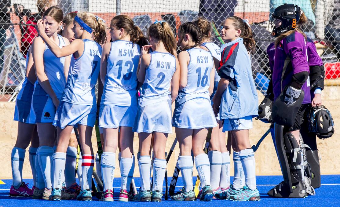 Team spirit: Chelsea and her NSW teammates at the under 13 national championships. Photo: Click InFocus.