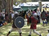 Medieval combat re-enactments will be one of the many draws of this year's Australian Celtic Festival in Glen Innes May 2-5. Picture supplied. 