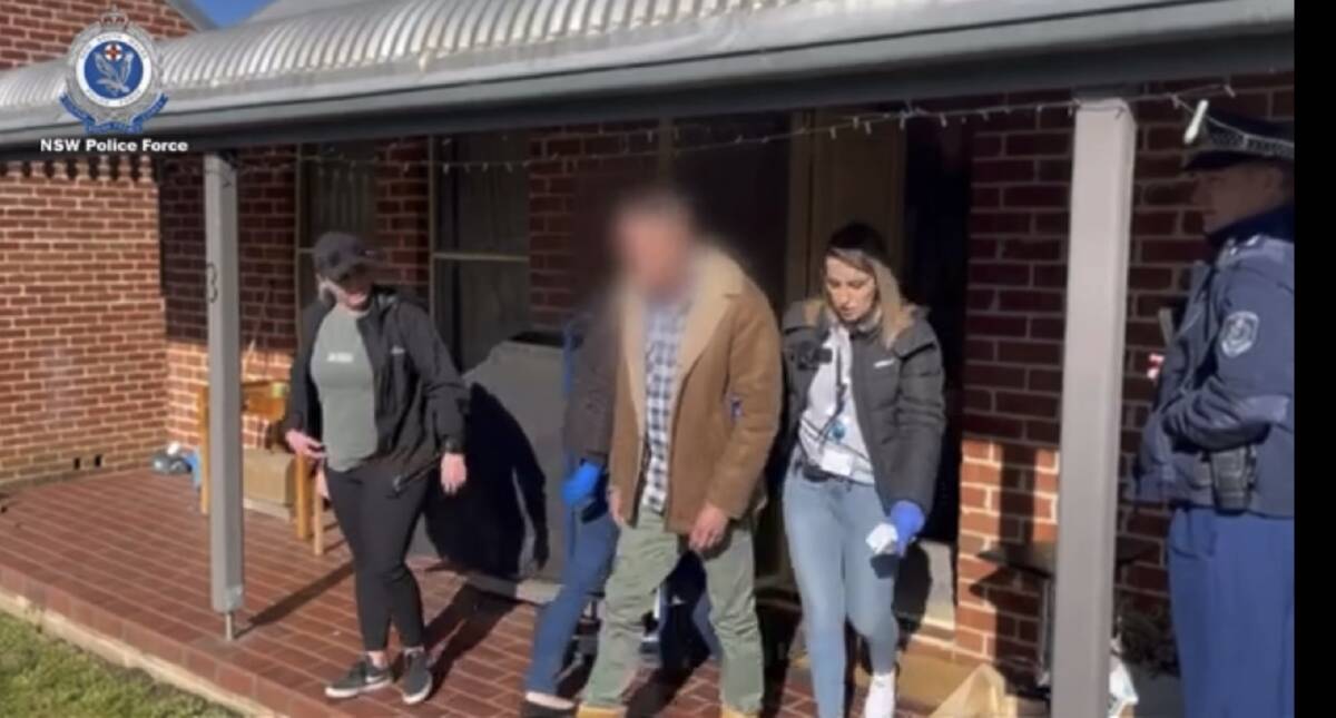 The man was arrested last week at an Armidale home, which was then raided. Picture by NSW Police