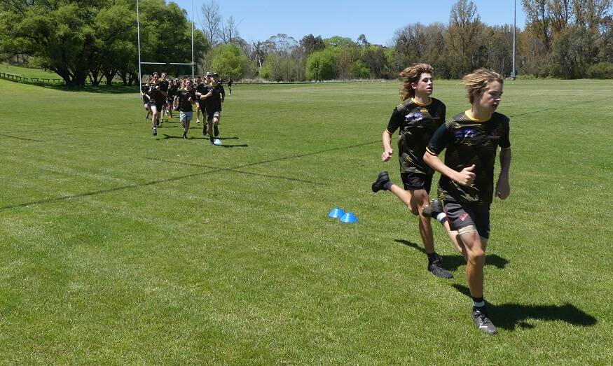 Northern Heat players are put through their paces during the time trial at Saturday's session in Armidale. Picture Supplied