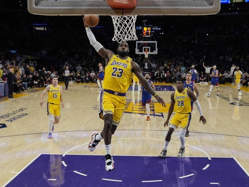 Los Angeles Lakers forward LeBron James has been named in an All-NBA team for the 20th time. (AP PHOTO)