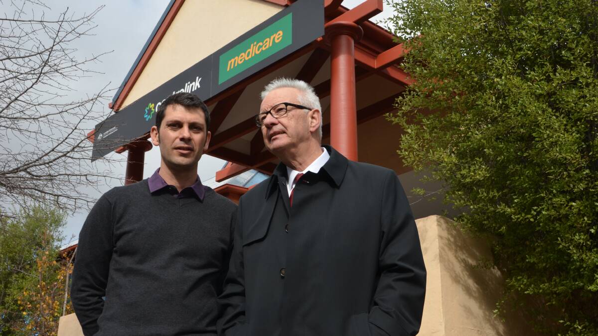 MEDICAL SHAKE UP: David Ewings was joined by Senator for NSW and Shadow Minister for Human Services Doug Cameron in the city on Friday afternoon.